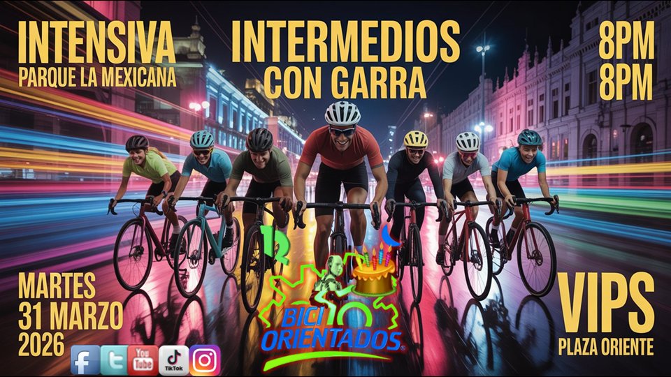 BiciOrientados's tweet image. #BiciOrientados, hoy visitamos el Parque la Mexicana, al poniente de la ciudad con buena subida y velocidad.

#pedal #actitud #amolabici #bici #bicicleta #ciclismo #ejercicio #Aventura #viajes #ciclismocallejero

Requisitos:
*$30 para continuar realizando rodadas.