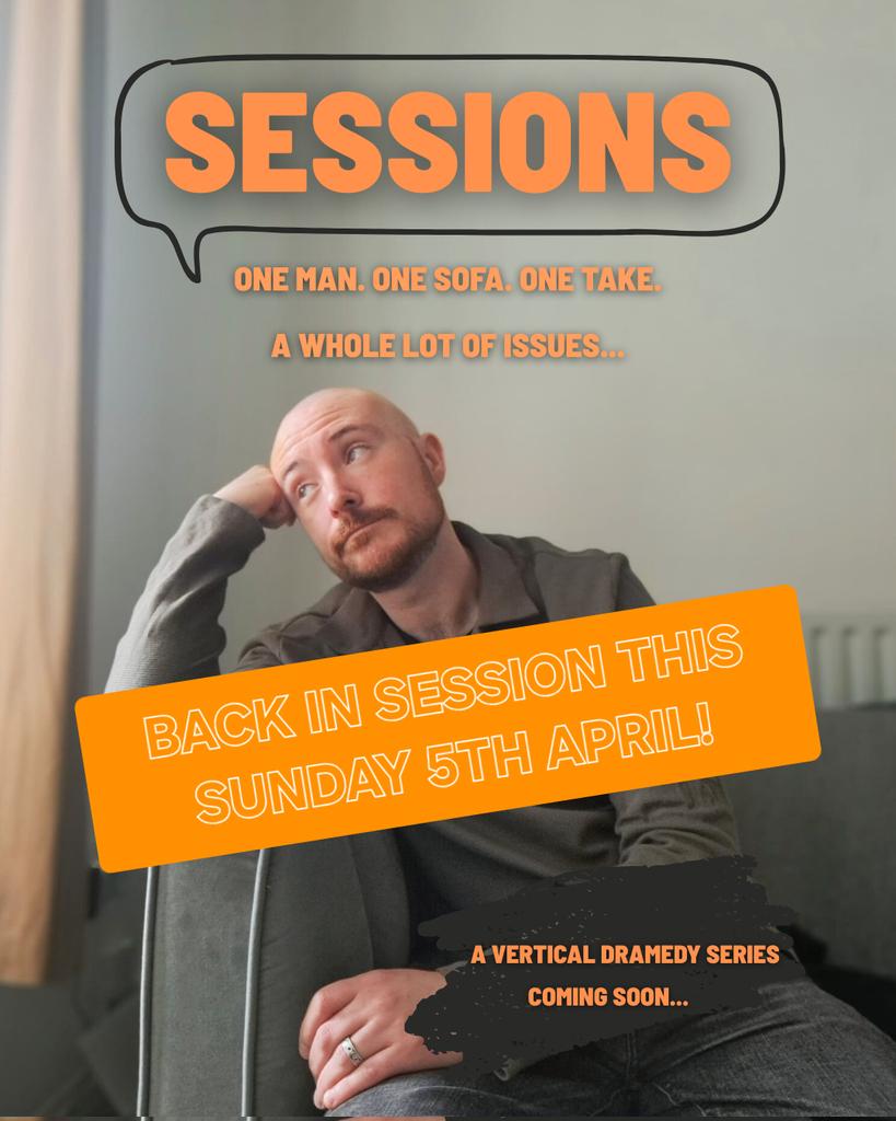 DazzaDraper's tweet photo. A little later than expected... The second episode of Sessions will be dropping this coming Sunday! 

You can watch the first episode on all of my socials!

#verticaldrama #dramedy #comedy #drama #webseries #sessions #mentalhealth #mensmentalhealth #mentalhealthawareness https://t.co/4VjYBj29MC