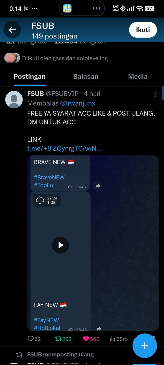 GoingToBeHappy2's tweet photo. @FSUBVIP @Irwanjunx Done min https://t.co/85xdNLgPdf