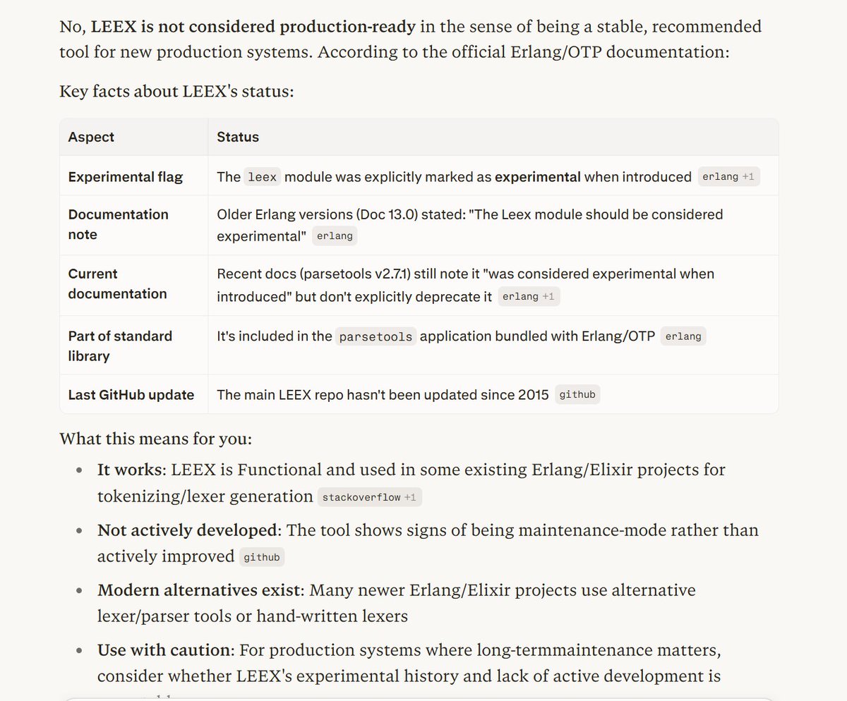 ThrillScience's tweet image. I really wanted to use "LEEX" as the lexer for my #Erlang #BASIC, but it hasn't been touched in 11 years, and is marked as "experimental" so I'm afraid of it.
