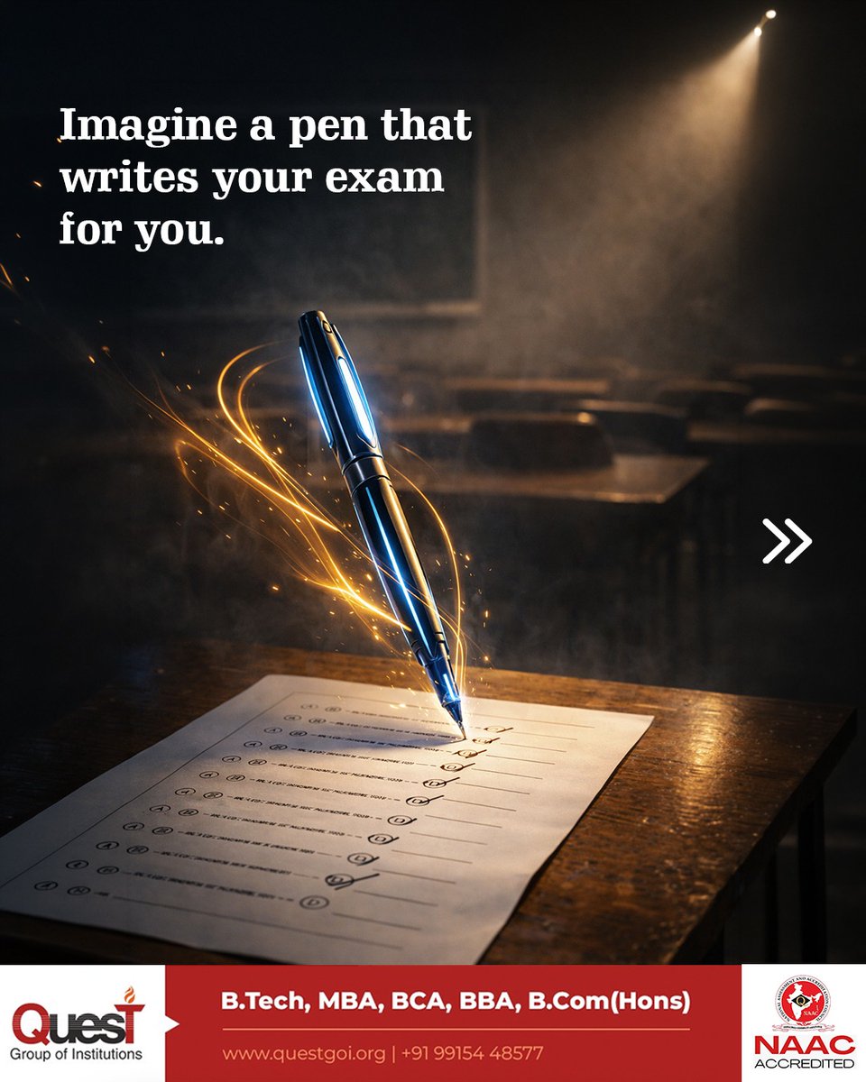 QuestMohali's tweet image. If only success came with a smart pen, right? 😄✍️

No shortcuts.
No magic tricks.

Just guidance, learning, and the right effort.

Your future is in your hands. 🚀

#AprilFools #StudentLife #FutureFocused #QuestGOI #QuestChandigarh