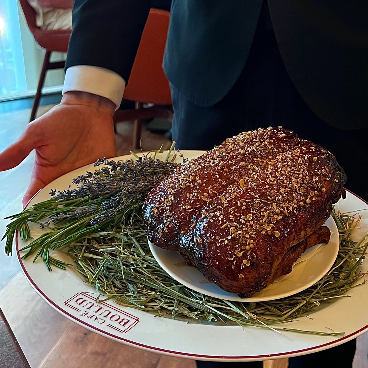 Emily_Siyb's tweet photo. It's truly tender and juicy; it's arguably a top-tier, beautifully presented dish.--Café Boulud https://t.co/NxDwhGsgRH