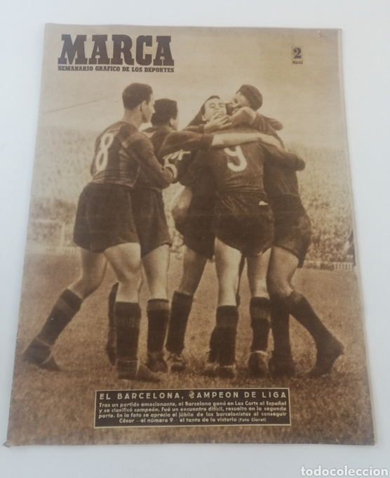 #Efemèride
17/4/1949: El #FCB guanya la seva quarta Lliga a la darrera jornada gràcies a una victòria sobre l'Espanyol per 2-1. Era la segona lliga consecutiva.