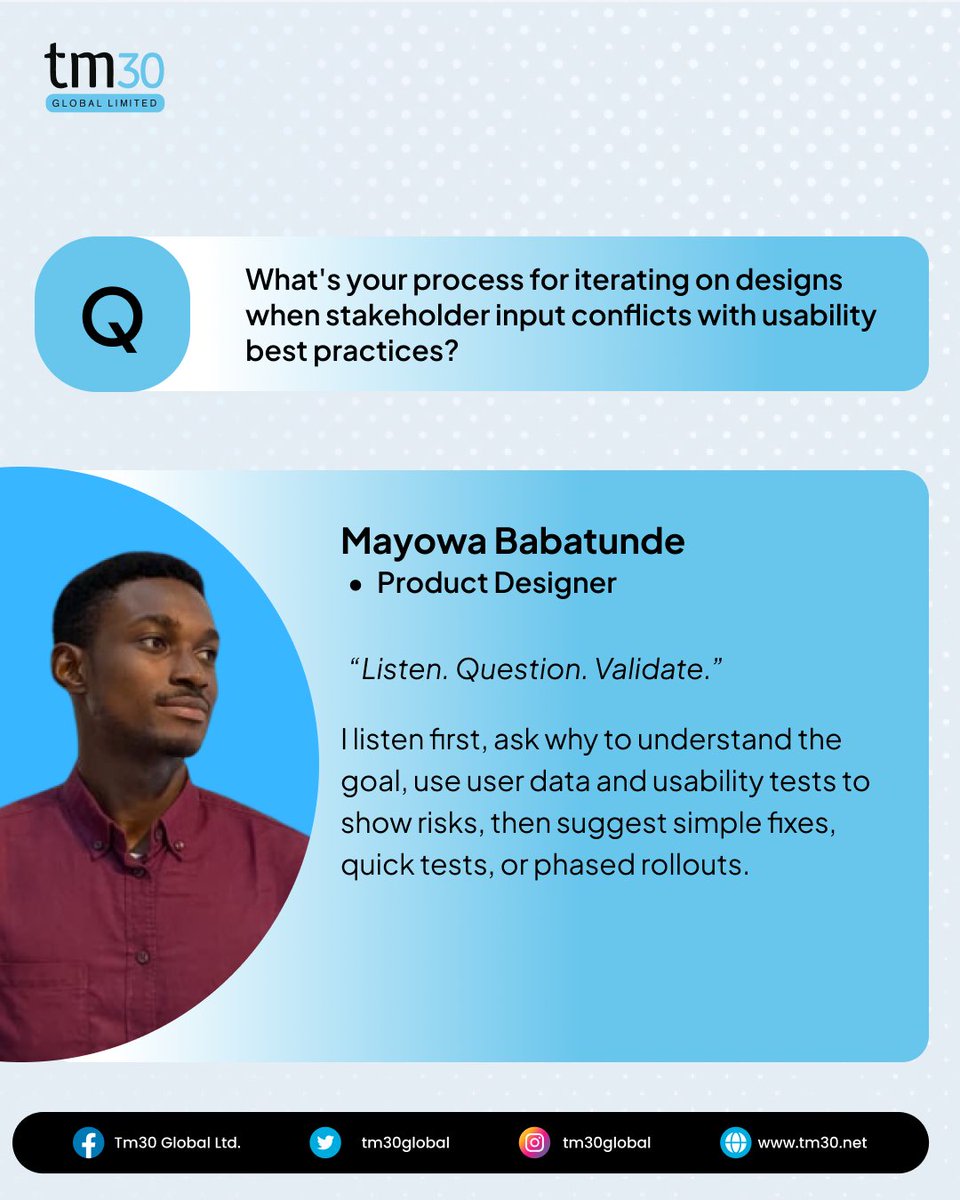 TM30Global's tweet photo. What does it actually take to deliver excellent work, consistently?

We asked our team. Swipe to see how every department plays its part in our winning approach https://t.co/C0JUx5SVeV