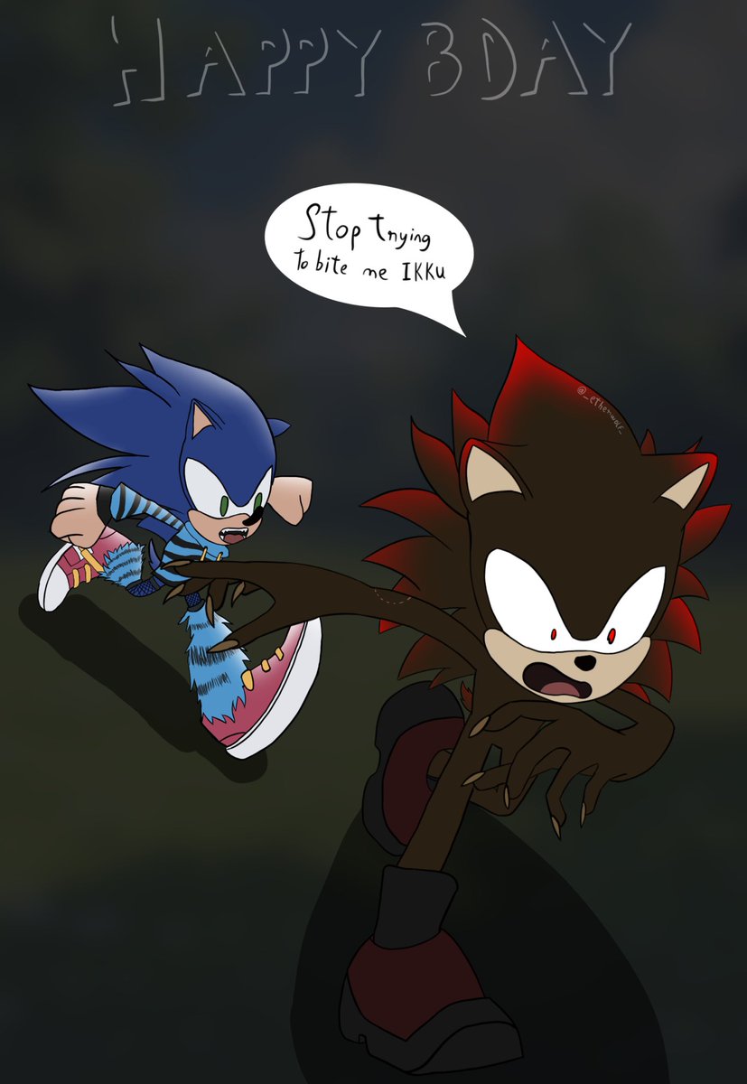 💫💙Sonikkubabyblue💙💫 🍉 (SONADOW 💙🖤) tweet media