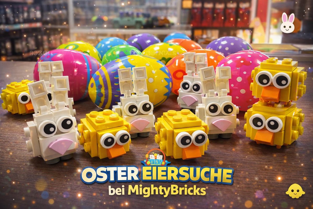 _MightyBricks_'s tweet photo. 🐣 #Oster-#Eiersuche bei #MightyBricks in #Teltow!

Im Laden sind bunte #Ostereier versteckt.
Jedes Kind darf 1 Ei suchen und es an der Kasse gegen ein Überraschungs-Ei tauschen 🐥🐰
Nur solange der Vorrat reicht.

#Ostern #Kinder #Klemmbausteine

https://t.co/bdSz0b53ny https://t.co/4evaY4ZkcR
