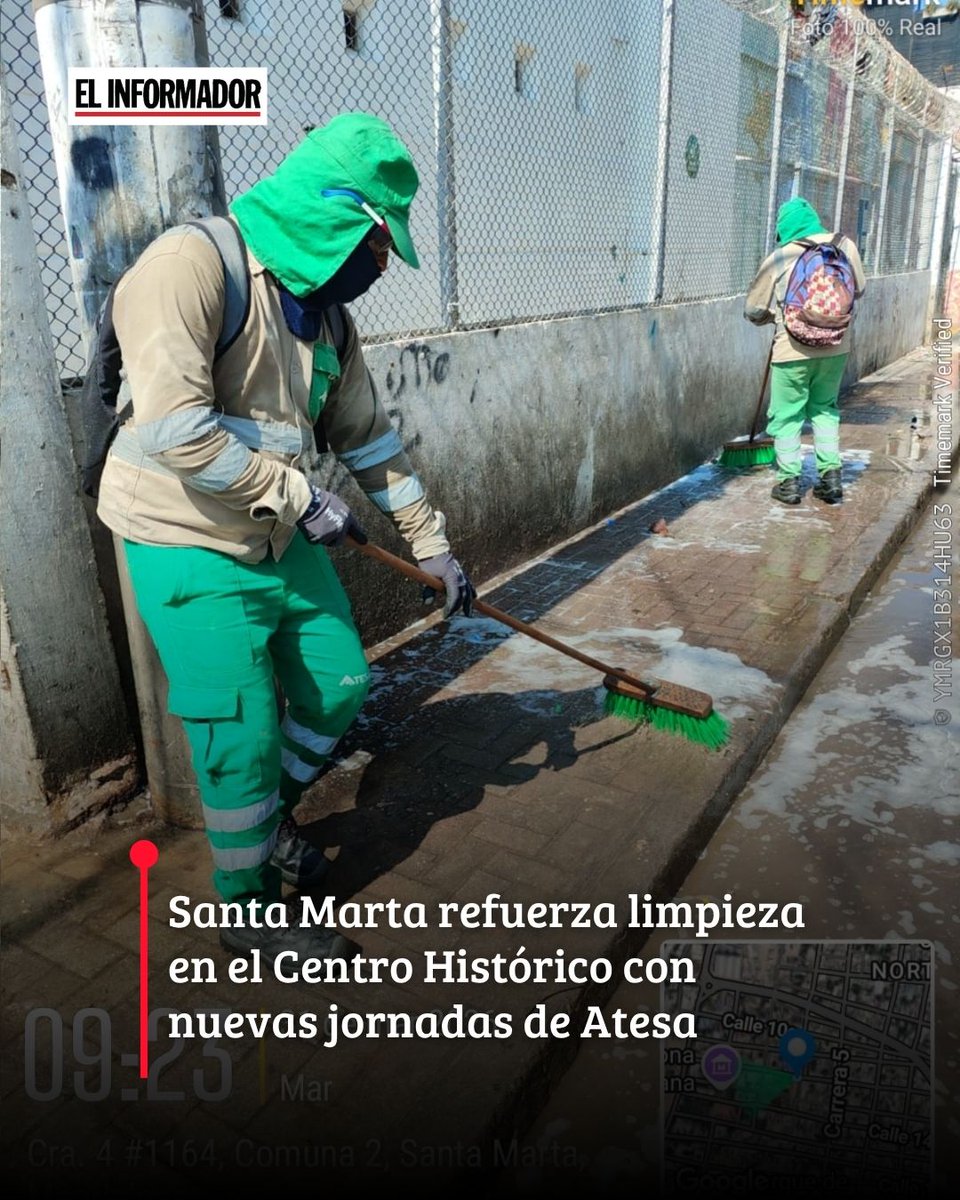 ElInformador_SM's tweet photo. 🧼 Santa Marta refuerza limpieza en el Centro Histórico

Atesa realizó lavado con agua y jabón en la carrera cuarta y dejó en óptimas condiciones la plaza San Francisco.

📍 Autoridades hacen llamado a cuidar estos espacios.

🔗 Más detalles en el siguiente enlace: https://t.co/D8QbR4Ruqs 
@atesa_esp @SantaMartaDTCH @CentroHSM