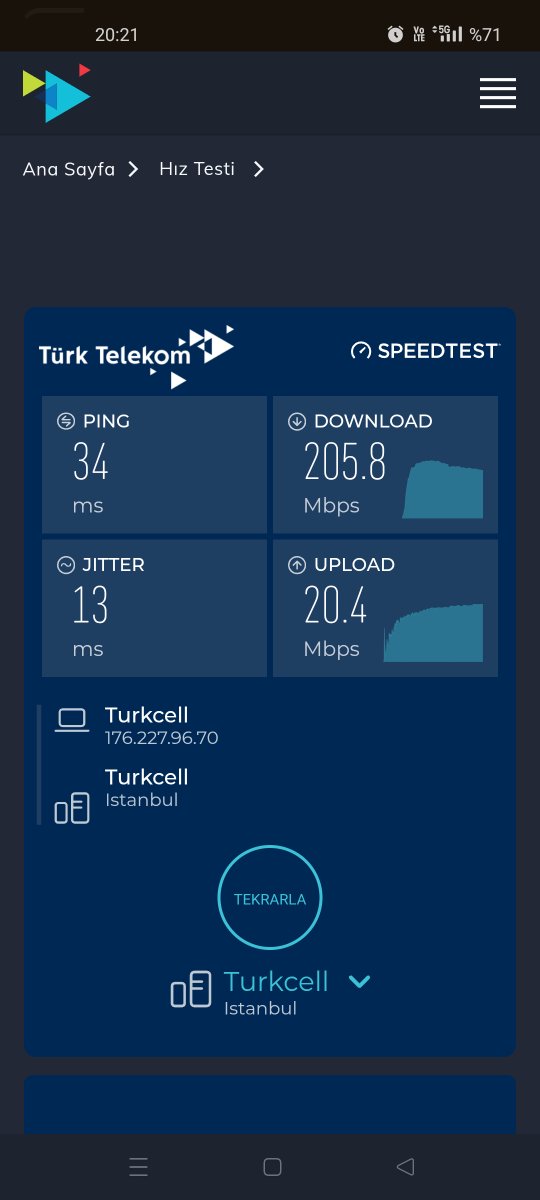 Tokenn82's tweet photo. @serhat_tarhan34 3 farklı test Turkcell https://t.co/ns6U9PKJB2