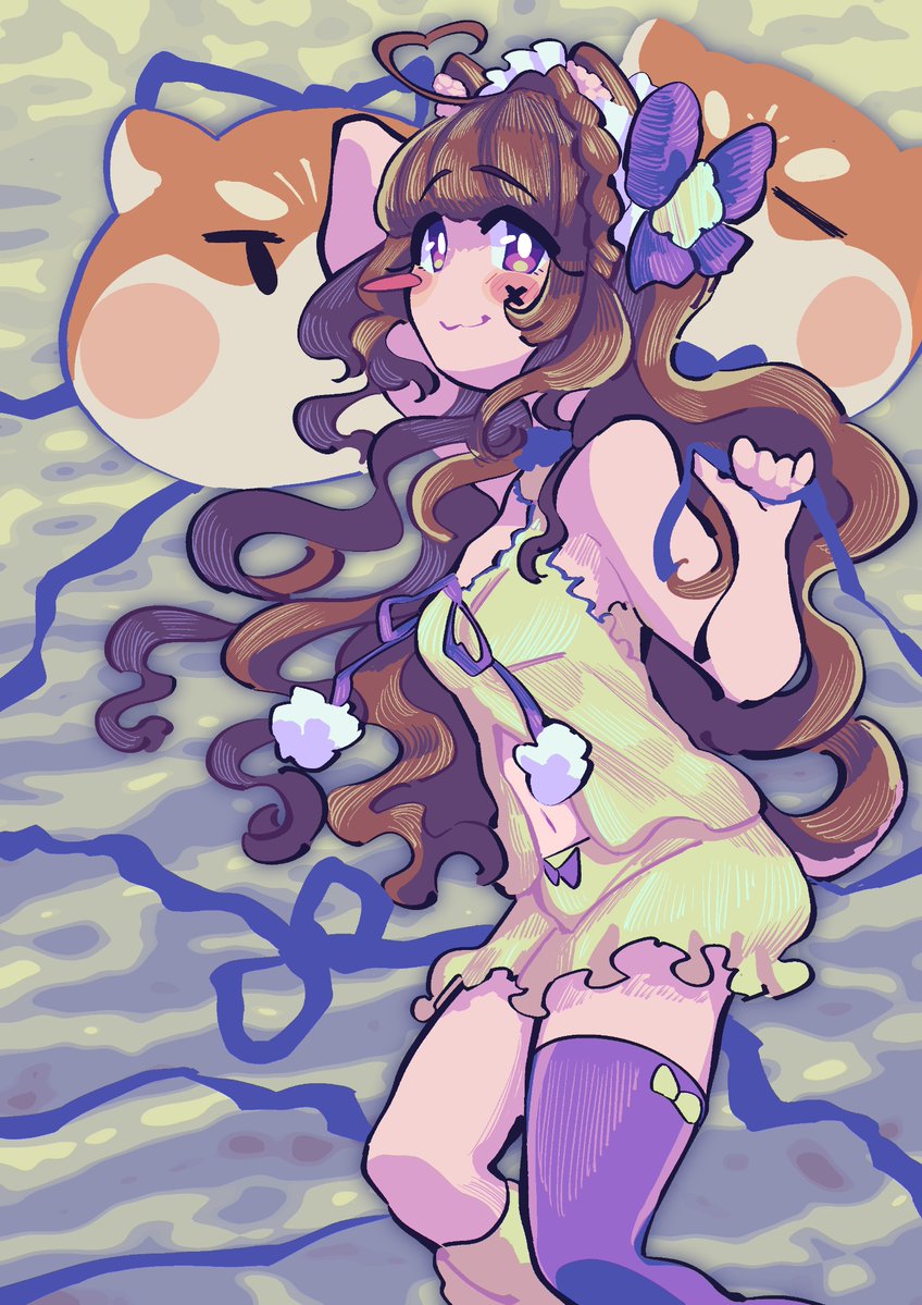 Shibejama Party spotted in Ninational Shibeographic 📸

Happy birthday Nina 🥰🥳💜💜💜 &amp; thank you to the shibes for inviting me 😚 #art4nina