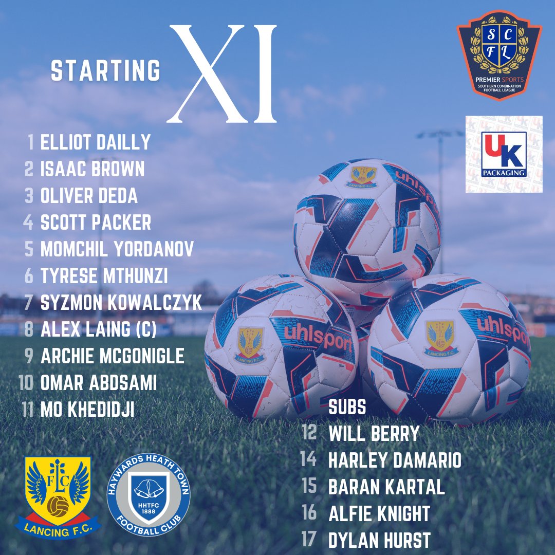 LancingFC's tweet image. 🗒️ Here are tonight's #Lancers to tackle Haywards Heath!