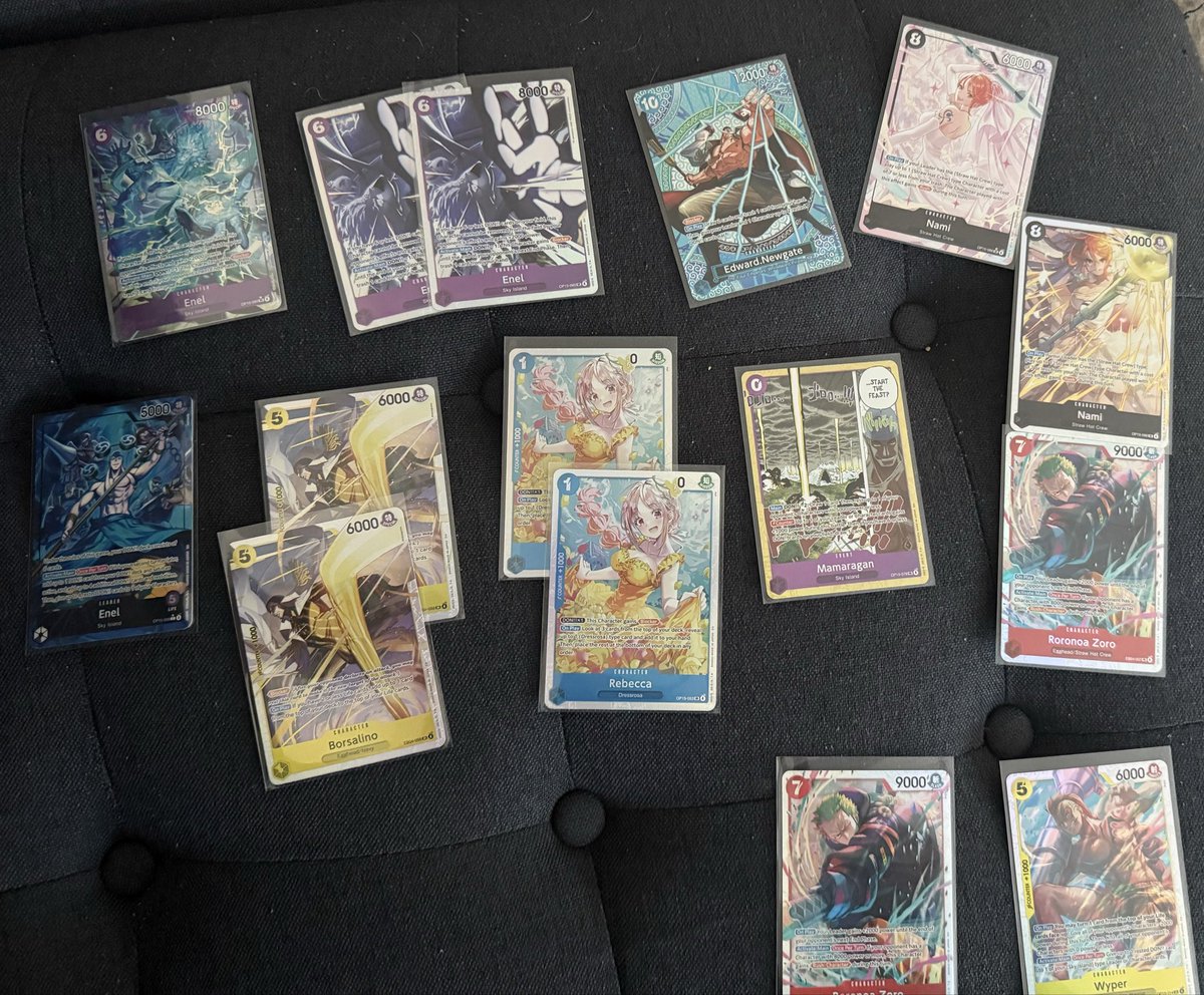 R1opax's tweet photo. Hits from two OP15 booster boxes 👀 https://t.co/jV2D99ImuT