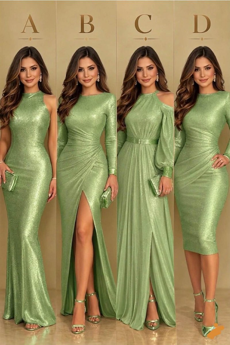 Green is the color of renewal and hope. 🌿 Which one of these elegant styles is your favorite!
