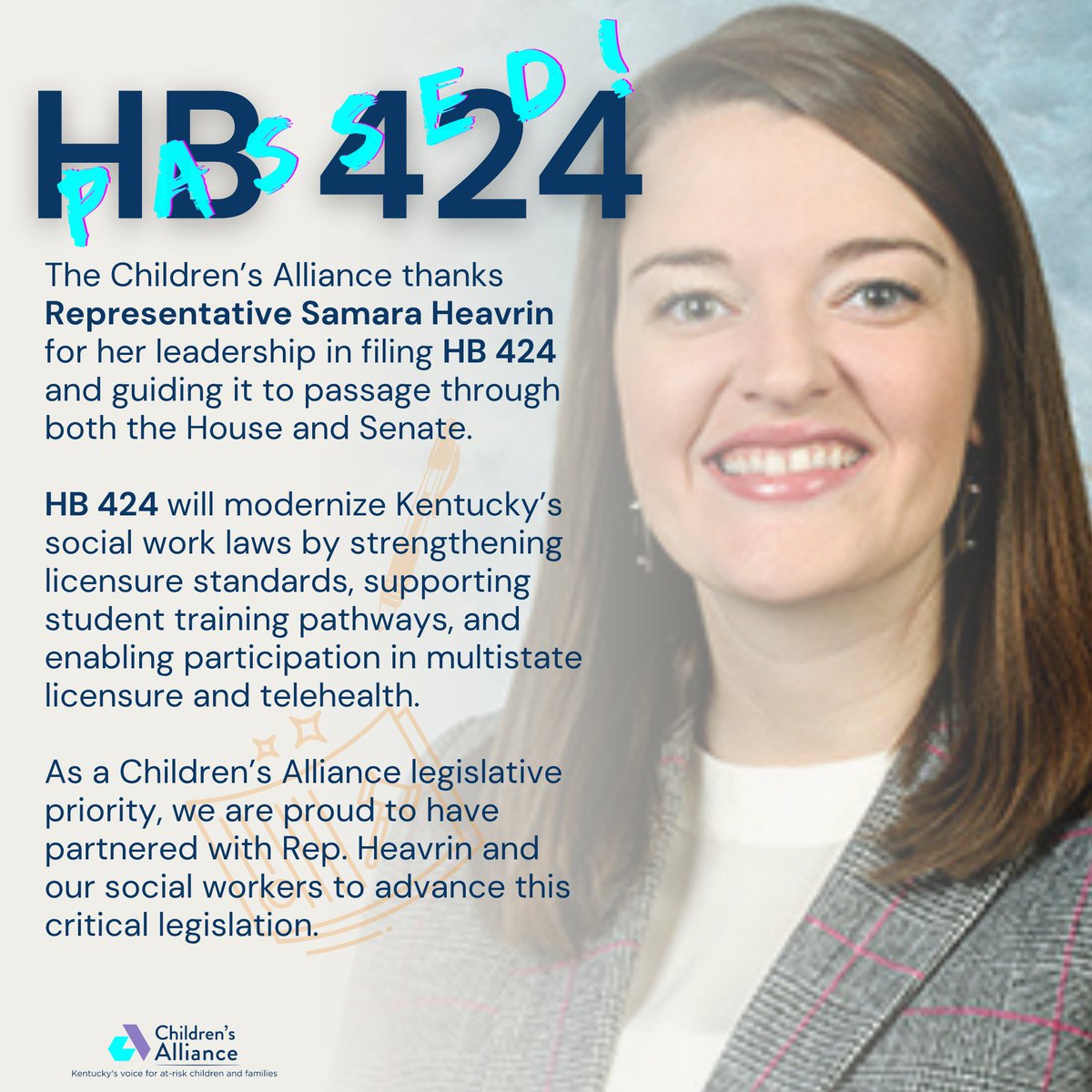 On the last day of #NationalSocialWorkMonth, we thank Representative Heavrin for delivering HB 424 for our members and social workers across Kentucky.