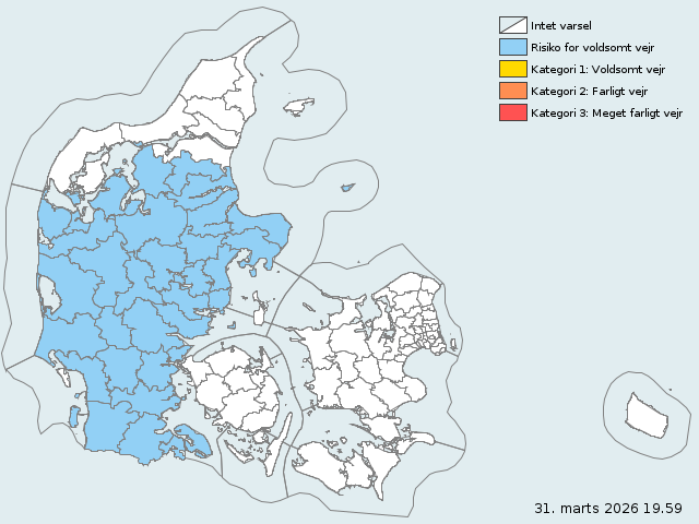 DMI meldet keine Wetterwarnungen für Dänemark