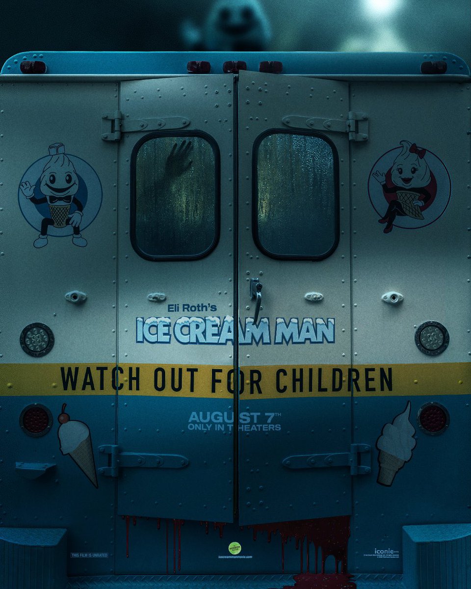 zombyte_oficial's tweet photo. Póster oficial de #IceCreamMan 🍦de Eli Roth!!!! El mismo de #Hostal. En cines el 7 de agosto.

“Quiero que esta sea la película más loca que haya hecho jamás. O sea, quiero superar a Hostel, Green Inferno y Cabin Fever en cuanto a locura. Es una auténtica demencia". https://t.co/e4USKkWGhF