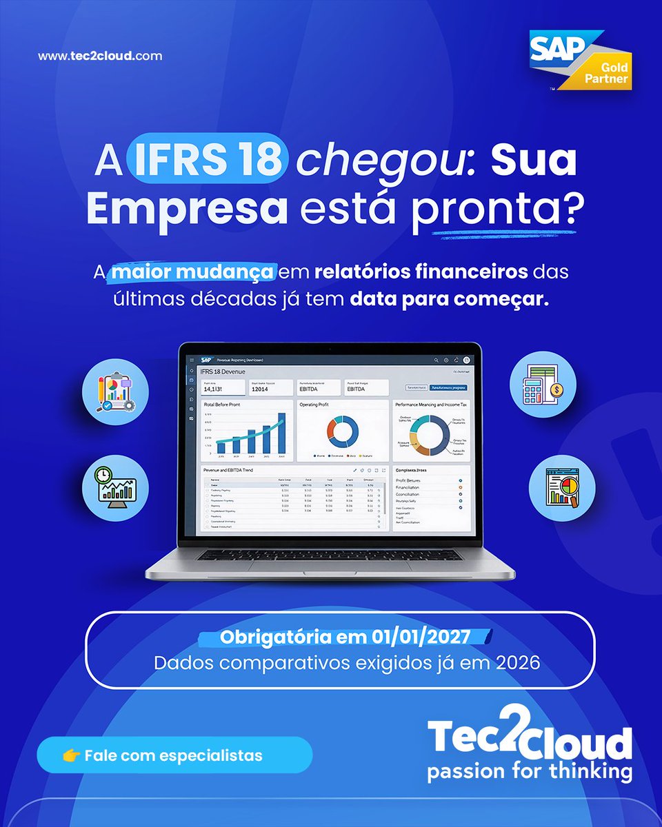 Tec2Cloud's tweet photo. A IFRS 18 Chegou: Sua Empresa Está Pronta?

É a maior mudança em relatórios financeiros das últimas décadas, visando melhorar a transparência, comparabilidade e qualidade da informação financeira.
https://t.co/VW4T20L9wJ https://t.co/UNDVRnvGI3
