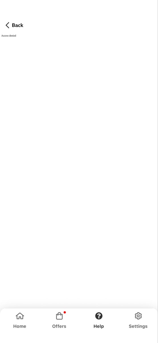 mikereddington's tweet photo. @O2 your iPhone app just doesn’t work! Every section I go to I get this: https://t.co/76eQ7jmo2v