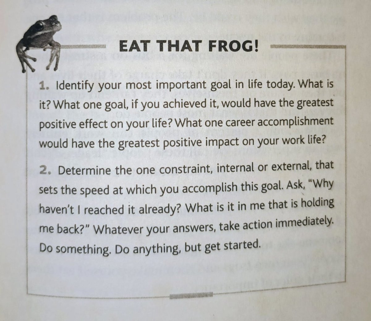 the_chaoticsoul's tweet image. #12 Identify your Key Constraints!
One goal → full focus🌱

#EatThatFrog #SelfHelp #GoodReads