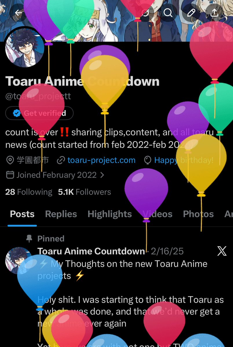 Toaru Anime Countdown tweet media