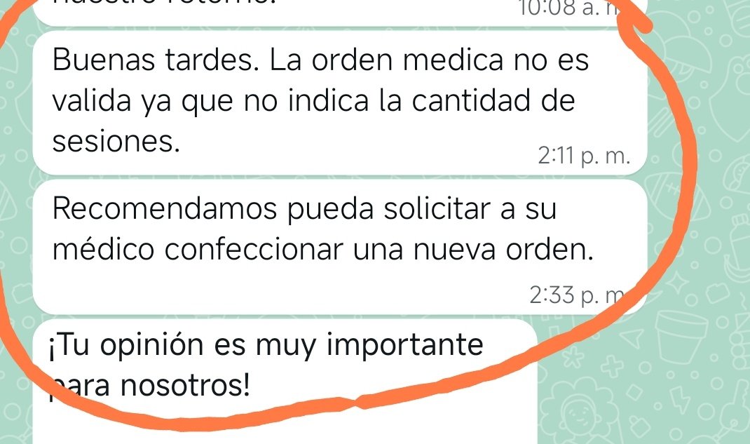 alelez's tweet photo. Estamos perdidos cuando un seguro privado como @AsismedPy le dice a un paciente de 74 años en necesidad de fisioterapia tras una cirugía ortopédica que vuelva al centro médico por un error del médico al cargar la solicitud. ¿Y si viene de lejos o no tiene quien lo acompañe? https://t.co/xhlh95bifl