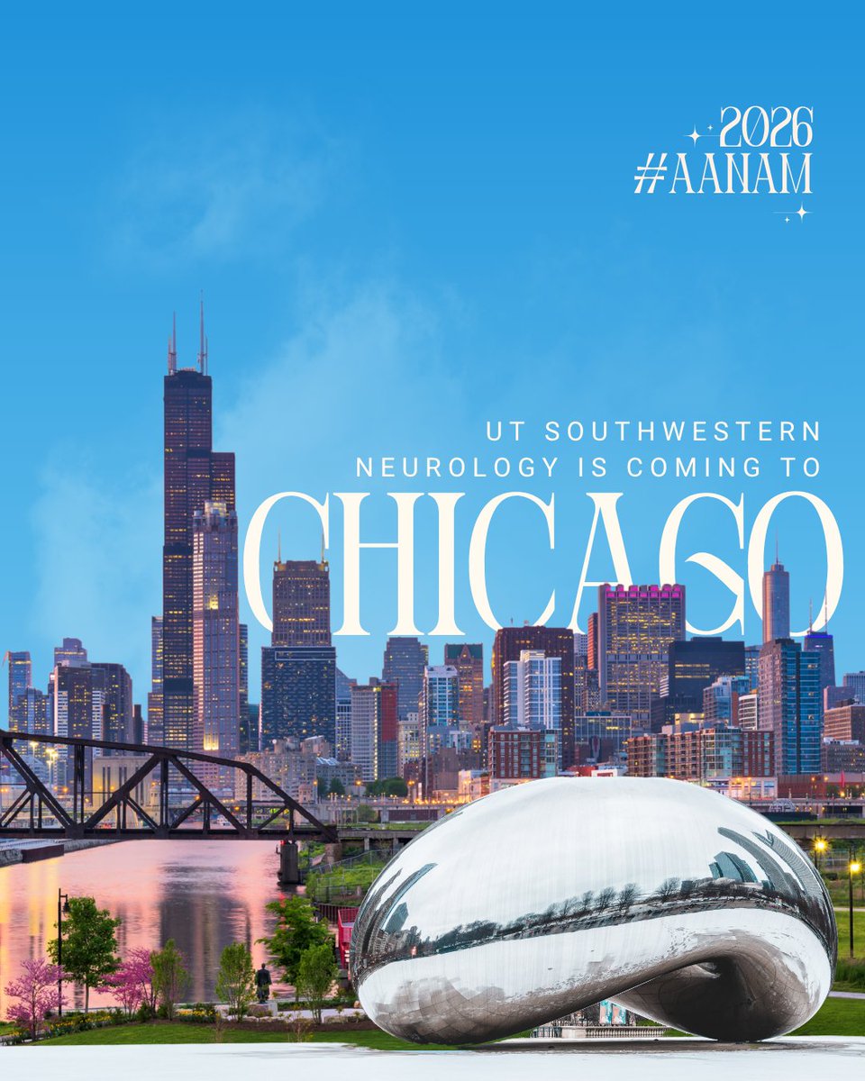 UTSWNeurology's tweet image. 🧳Counting down to Chicago! #TeamNeuro will see you at #AANAM. Hub talks, interactive sessions on AI, dementia, neuro‑oncology, access to care, &amp;amp; brain health policy; our team will be actively shaping important conversations. @AANmember 
Come meet us: bit.ly/4tcMM3U