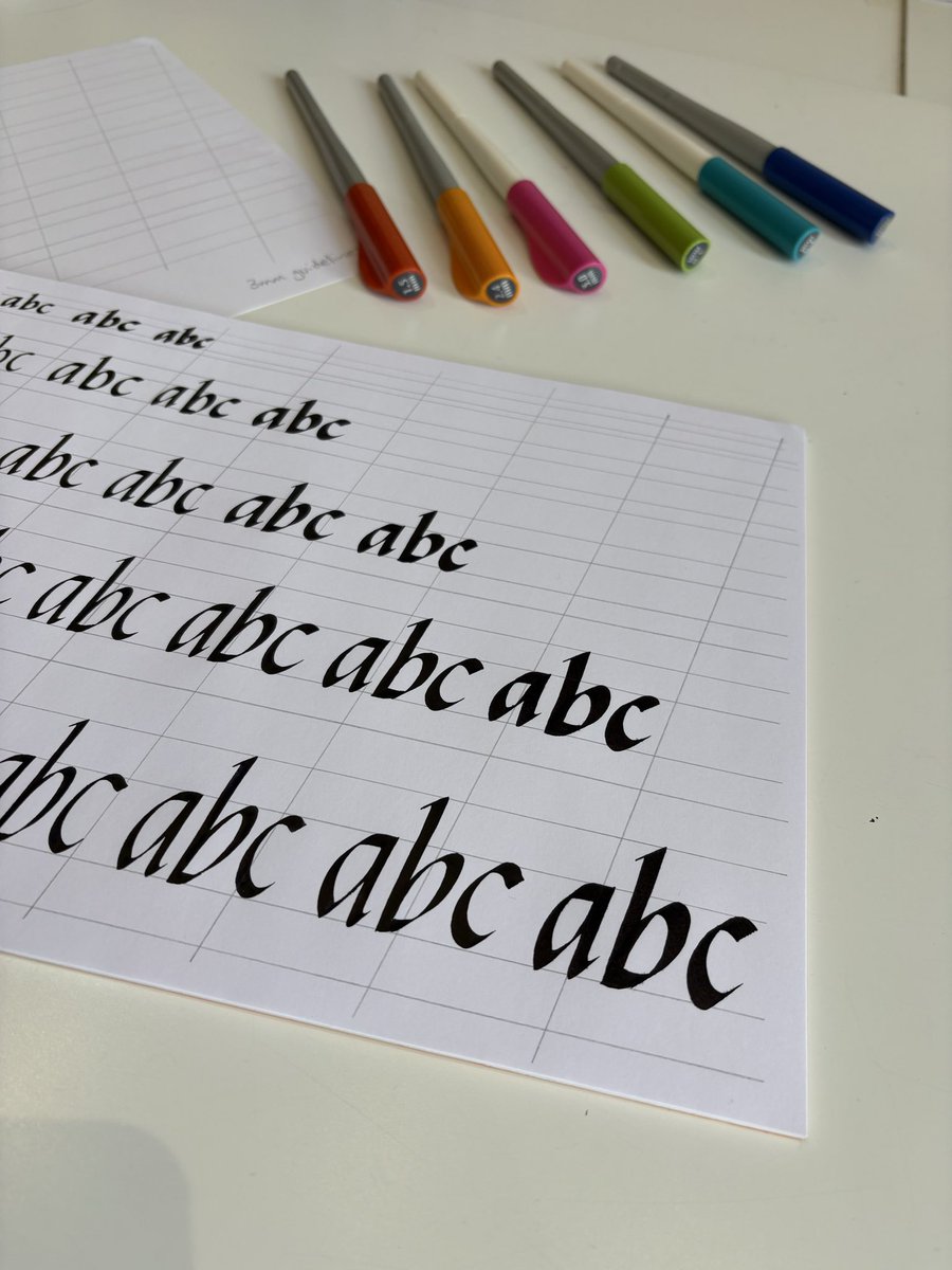 CreativeCallig's tweet photo. Another short course has flown over at The Art Room Sunderland. Italics this time! Back in September. I’m going to miss this lot over the summer! https://t.co/wZErsdGEJT