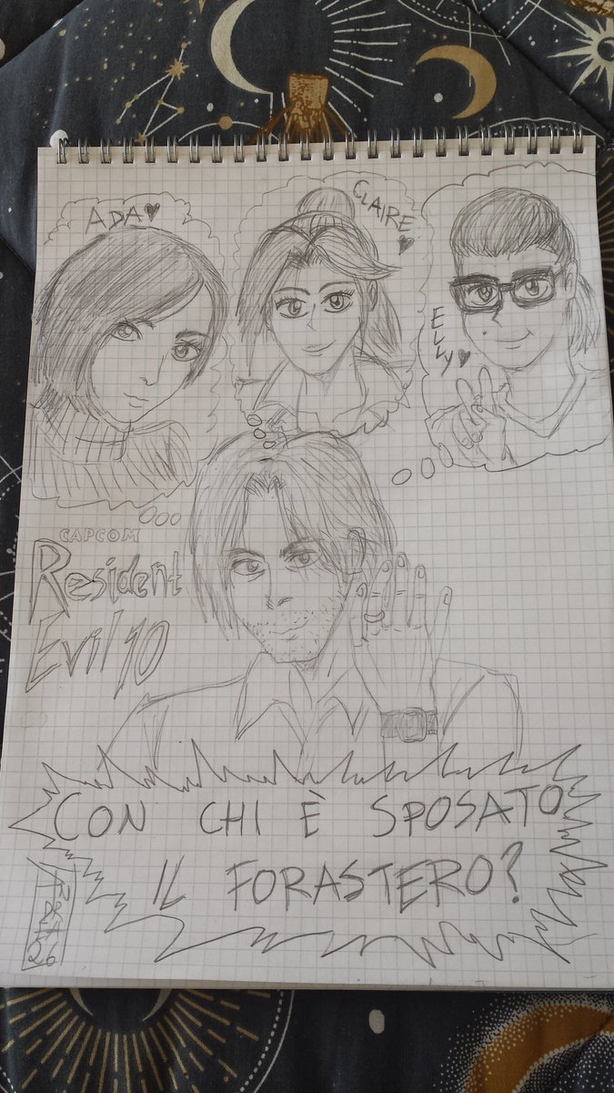 Dopo il finale di #ResidentEvilRequiem la domanda che tutti si stanno ponendo troverà presto una risposta!
La mia cara amica <a href="/Ellykun/">Elly</a> crede di essere la favorita, lasciateglielo credere 😂💕
#fanart #sketch 

(Seguendo il link trovate il fumetto di Elly) douglasedizioni.com/deep-dark-drea…