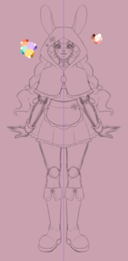 ErrorEmma's tweet photo. Working on an Easter hare themed #vTuber :3 Might put her up for sale once she's done, but anyway, I'll just post WIPs as I work on her! https://t.co/mbBxTkNCwp