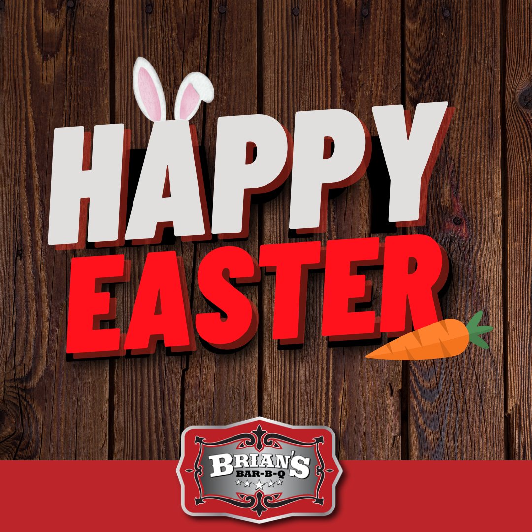 Briansbbq's tweet photo. Happy Easter from all of us! ❤️ We’re taking today to enjoy time with our families, so the restaurant will be closed. See you tomorrow! https://t.co/iQbpvVkd3o