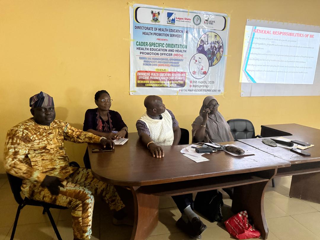 LagHDistrict04's tweet photo. Cadre-Specific Orientation for Health Education And Health Promotion Officers, at the PHCB, Yaba.
#PHCB
#HEHP
#lagoshealth https://t.co/HshLariCK1