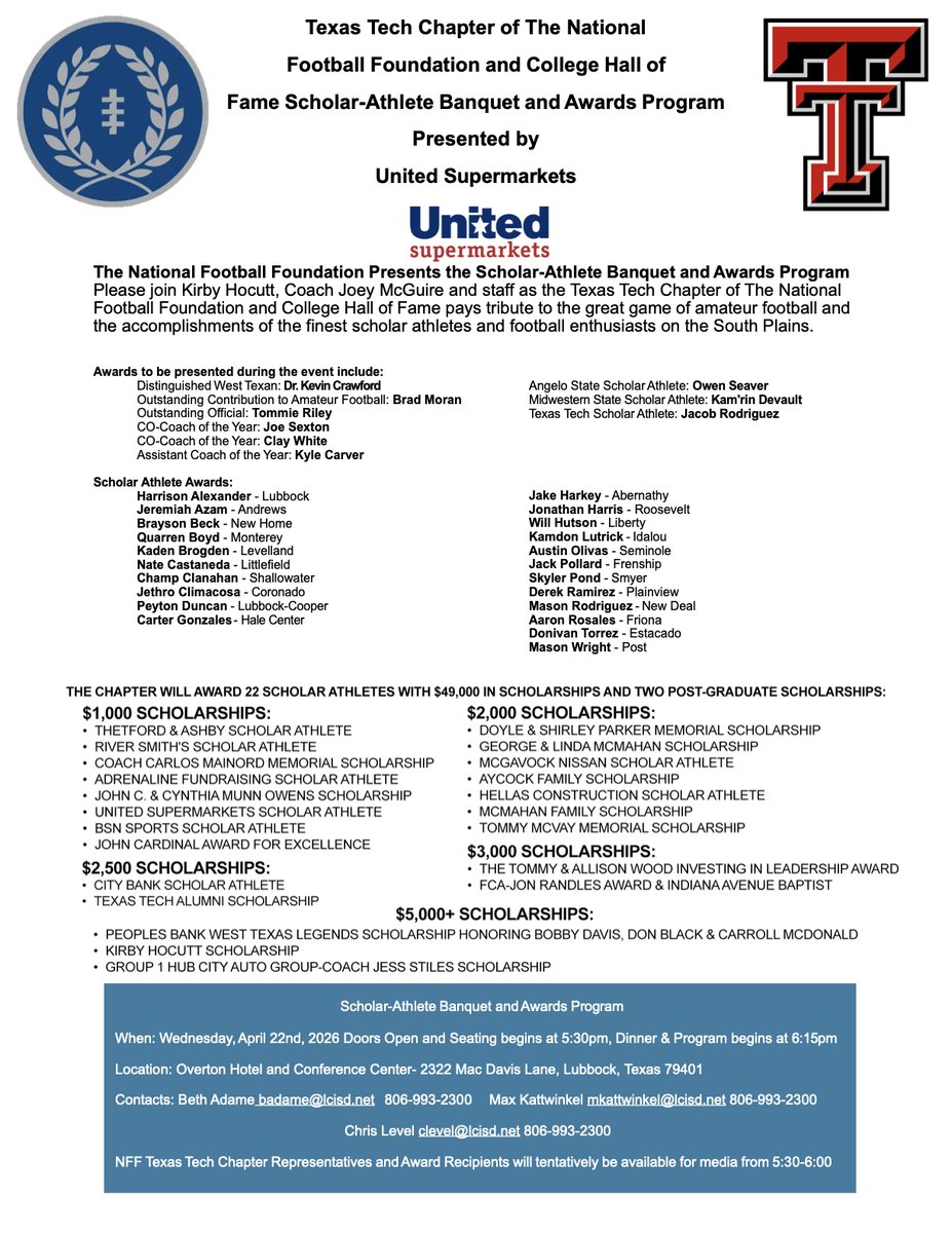 NFF Texas Tech Chapter tweet media