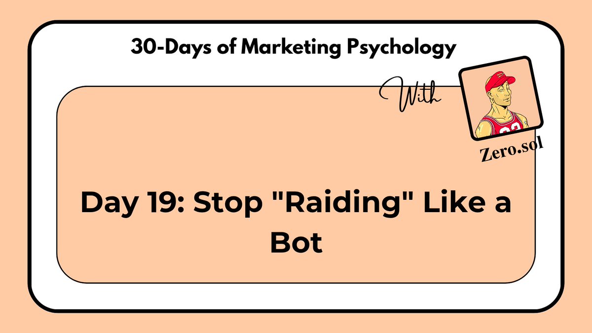 𝗗𝗮𝘆 𝟭𝟵: 𝗦𝘁𝗼𝗽 "𝗥𝗮𝗶𝗱𝗶𝗻𝗴" 𝗟𝗶𝗸𝗲 𝗮 𝗕𝗼𝘁

Most communities kill their own reach. 

They drop the link in Discord, and everyone rushes to comment the exact same thing: "Great project! LFG! 🔥"

The Result? 
X flags you as spam and hides the replies.

𝐇𝐞𝐫𝐞'𝐬
