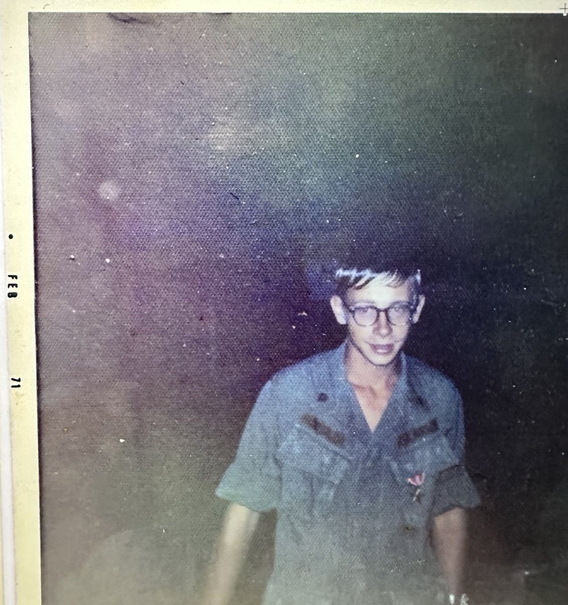 There's a difference between humility and timidity. The photo is from February 1971, the Bronze Star award. Happy Tuesday, everyone.