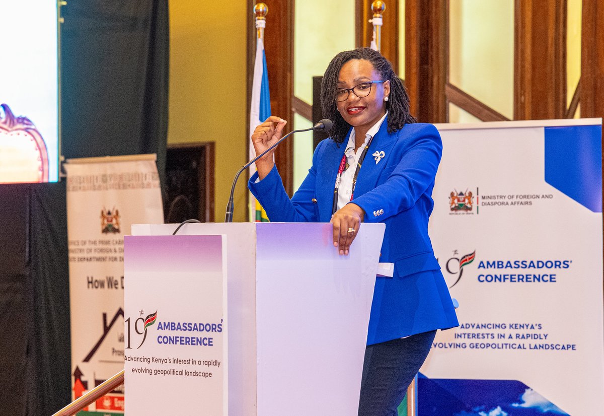 HadhiamboHellen's tweet photo. Greatly honoured to moderate this session on *Diaspora Engagement: a Revamped Approach* with PS @roselinenjogu giving a forward-looking presentation, redirecting the esteemed ambassadors to possibilities, opportunities &amp; renewed mindset. Diaspora are 🇰🇪's greatest national asset https://t.co/9IlsHwf1Ka