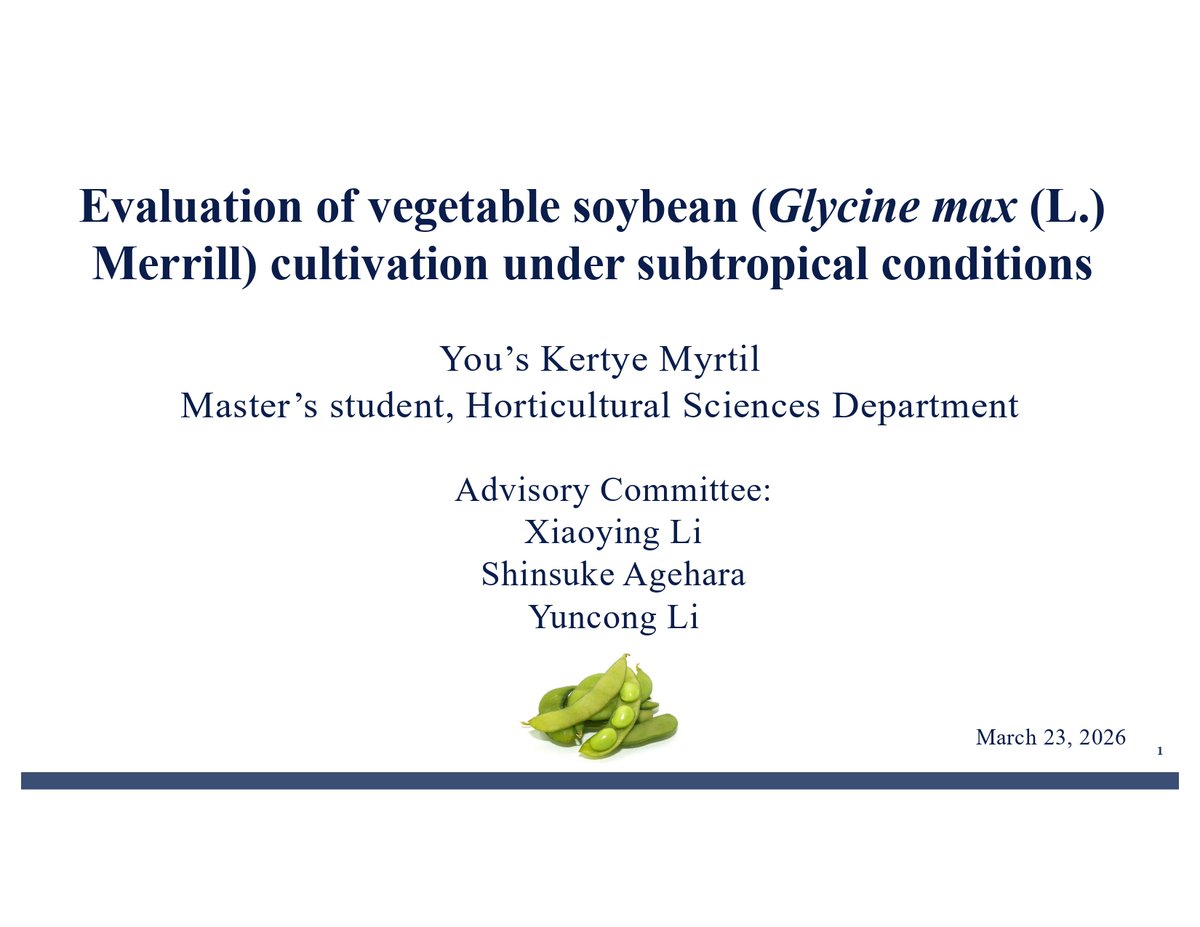 UFHortVegCrops's tweet photo. Our graduate students successfully presented their project proposals at the Horticultural Sciences Department Spring Seminar Series 2026 in Gainesville on March 23 🌱🎓 #GraduateStudents #Horticulture #Research #UF #SpringSeminar #Science @UF @UF_IFAS https://t.co/NabWD3GkNp
