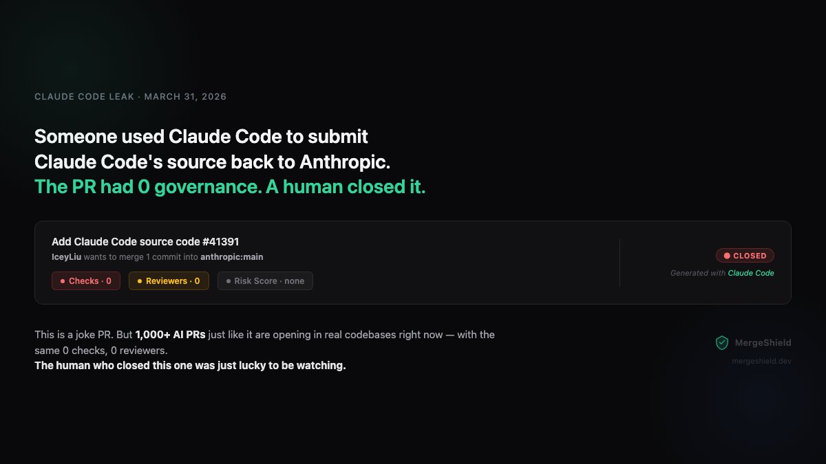 MergeShield tweet media