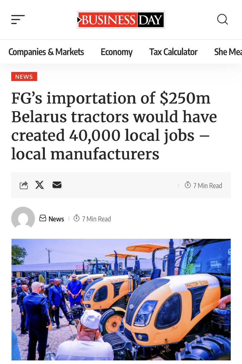 When tinubu massively ordered 2000 tractors through a man (arrested for gunrunning): Alexander Zingman, APC zombies were foaming at the mouth saying food will be in abundance.

Where are the tractors today?
Is food abundant in your locality today?
Did you get any job from it?

A