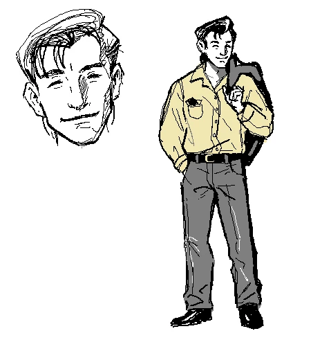 TrainDetective's tweet photo. Development on Detective Instinct started around this time 4 years ago ‼️  

Here's a handful of character sketches from March 2022. At this point, the story treatment was finished and programming had just begun. Hard to believe it's been so long. https://t.co/Dkqw8AE4yS