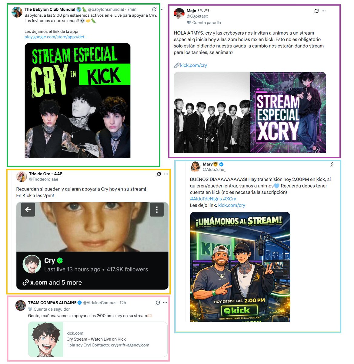 Kattiana2023's tweet photo. Que Lindo es Ver el Apoyo que otros Fandom le dan a mi Favorito @xCryboy para el Stream de Hoy
Muchas, Muchas Gracias 🫂🖤💜💙💚🩷 https://t.co/9AKiOvXYvD