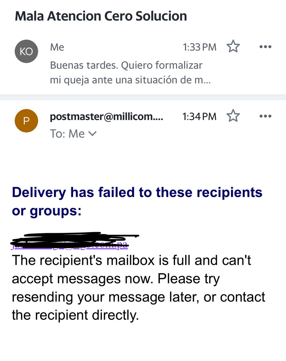 kenobando507's tweet photo. Así como cuando Servicio al Cliente de @TigoPanama te da un correo para poner una queja pero el correo rebota mil veces y realizas q nadie atenderá ti reclamo! Bueno, así! https://t.co/Rgh8yxtV6A