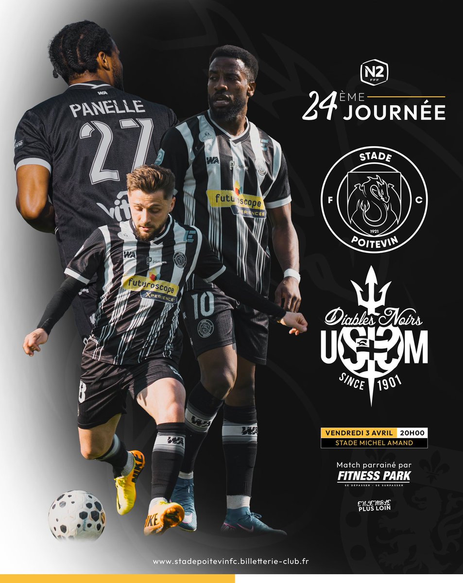 stadepoitevinfc's tweet photo. [#N2]🫡 𝗘𝗡 𝗠𝗜𝗦𝗦𝗜𝗢𝗡

Les Dragons accueilleront les Diables Noirs de l’US Saint-Malo ce vendredi (20H) à l’occasion de la 24ème bataille de la saison ⚔️

🎟️ Vos places à réserver : https://t.co/y1vKcqyo3v

#StadePoitevinFC #TeamDragons #EnsemblePlusLoin 🐉 https://t.co/q3n0MnizHY