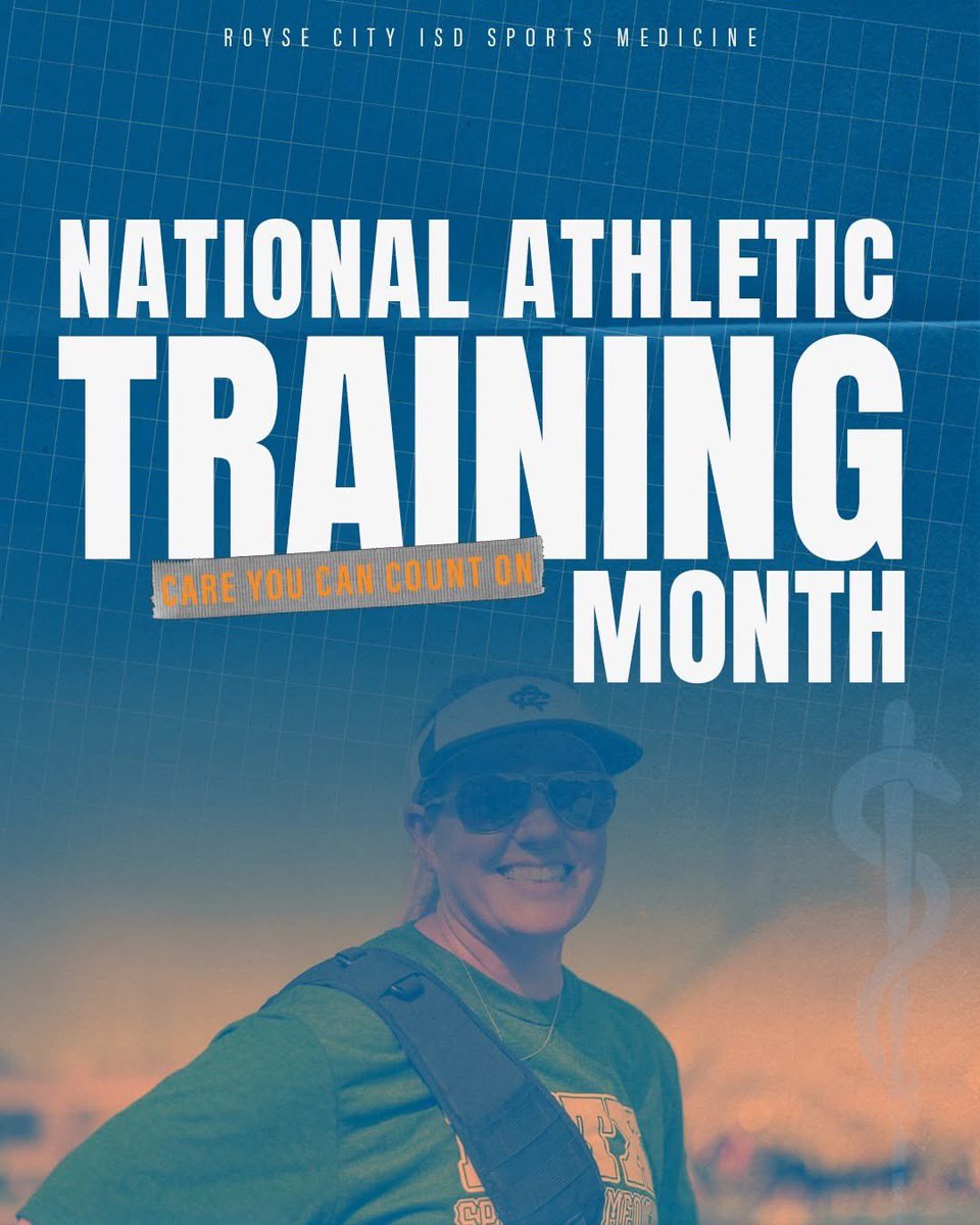 RCISDAthletics's tweet image. 𝑯𝒂𝒑𝒑𝒚 𝑵𝒂𝒕𝒊𝒐𝒏𝒂𝒍 𝑨𝒕𝒉𝒍𝒆𝒕𝒊𝒄 𝑻𝒓𝒂𝒊𝒏𝒊𝒏𝒈 𝑴𝒐𝒏𝒕𝒉! ⚕️

We couldn’t let the last day of March pass us by without giving a special shout out to all of our RCISD athletic trainers. We appreciate each and every one of you! 

#oneRC x #NATM