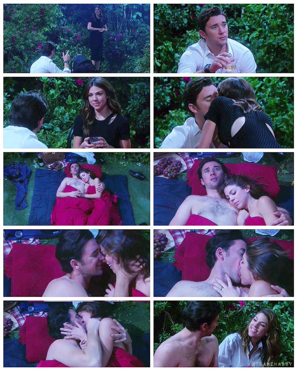 TeamChabby's tweet image. #Chabby 10 years ago today, 3-31-16.
In an effort to calm Abby's fears, Chad surprised her with a picnic in the garden...which lead to garden sex, part 2 😏🔥🔥🔥 #Days #OTD