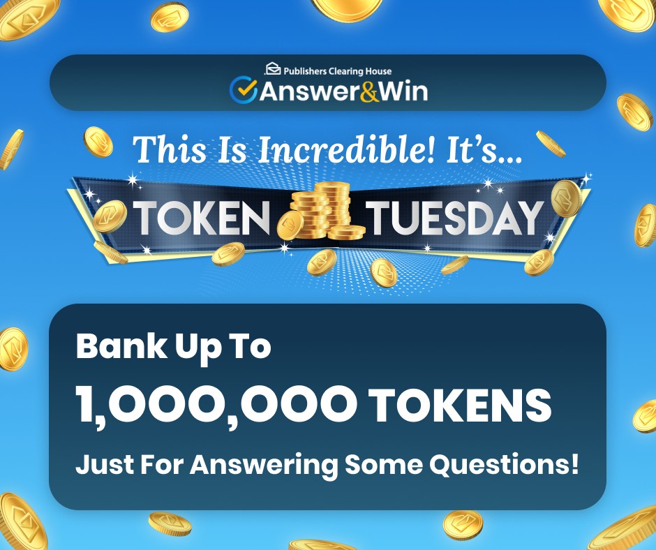 pchdotcom's tweet photo. Happy Tuesday! 💃🎉💸 Come grab some Tokens you can use to go for tons of awesome prizes! https://t.co/1IUwbFSQ8I https://t.co/pd7Mu9CQJ4
