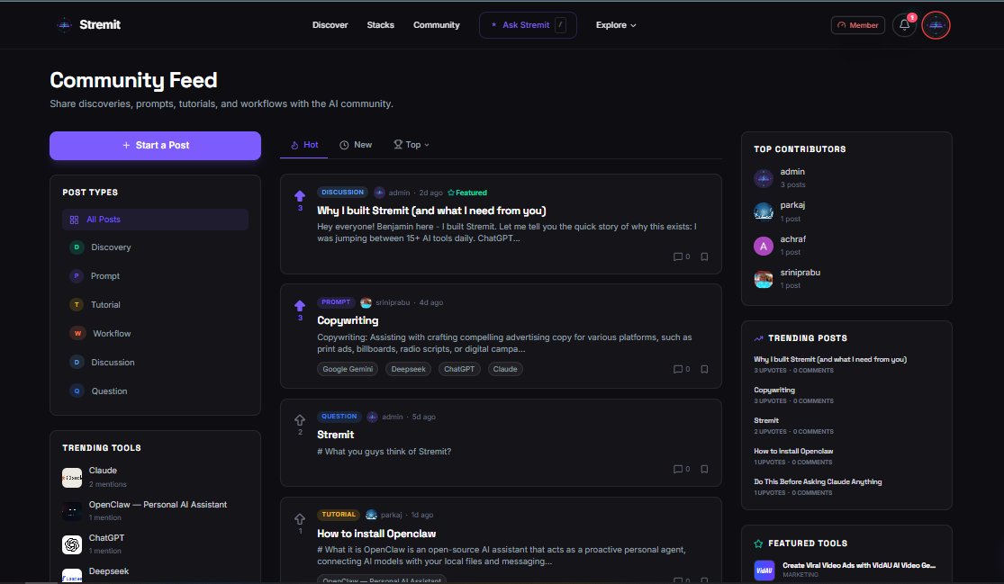 benjiDev19's tweet image. I just launched a social network for AI tools
#ai #tools #tech #startup #solopreneur 
stremit.io
