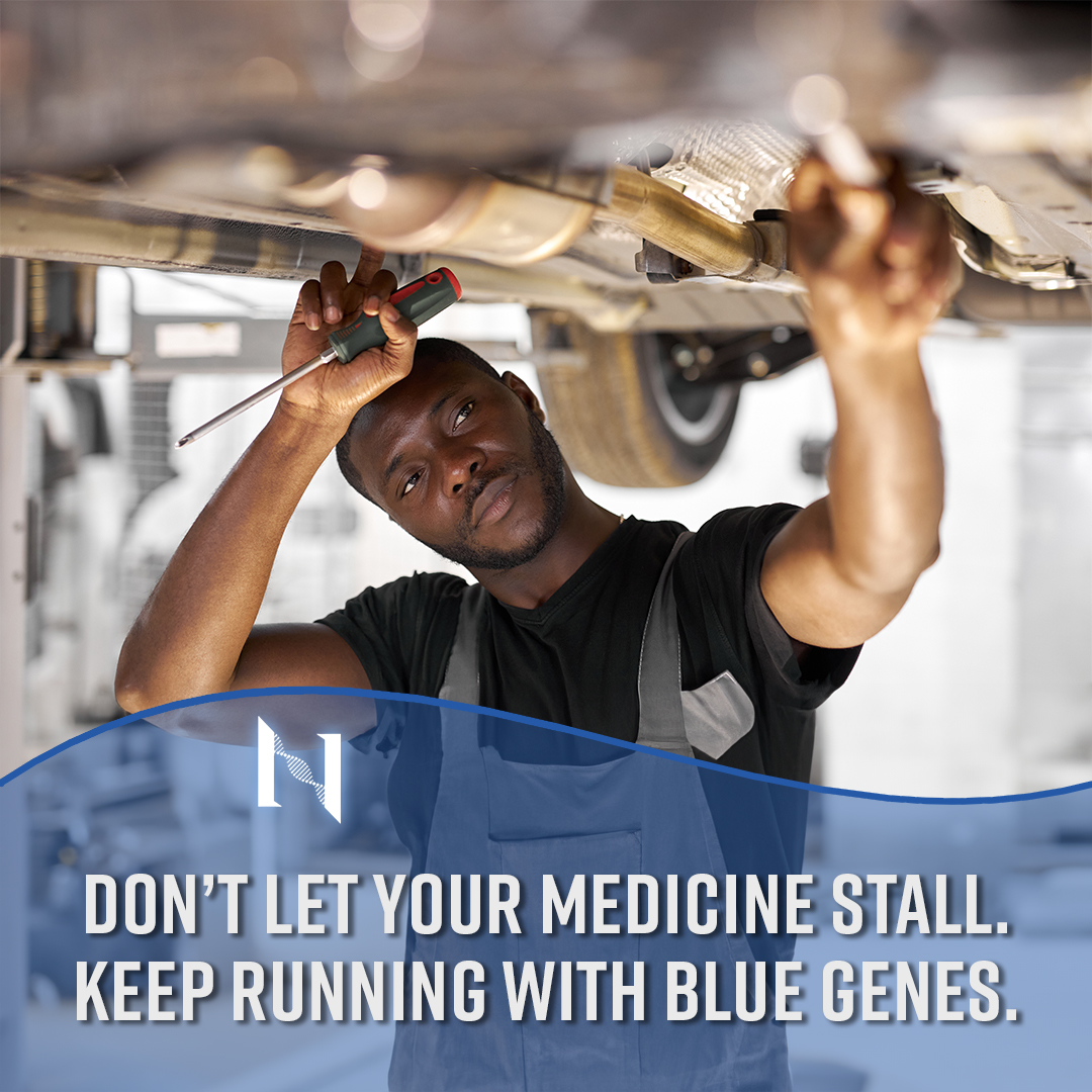 BlueGenes_Labs's tweet photo. Don’t let your medicine stall.

Keep moving with insights tailored to your DNA, so your treatment works when you need it most.

Learn more: https://t.co/VpV1V9PptU 💙

#PrecisionMedicine #WorkforceHealth #Pharmacogenomics #BlueGenes https://t.co/dh0gA5rTYc