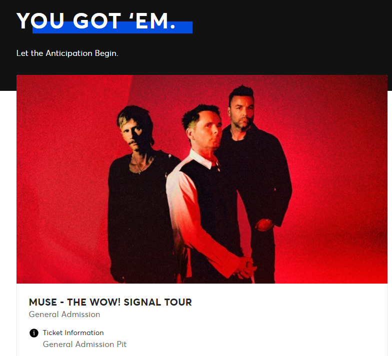 ShaneHernandez_'s tweet image. Couldn't bring myself to pay for the early entry tickets. Regardless, very excited to see the boys again for the 10th time! #Muse #TheWowSignal
