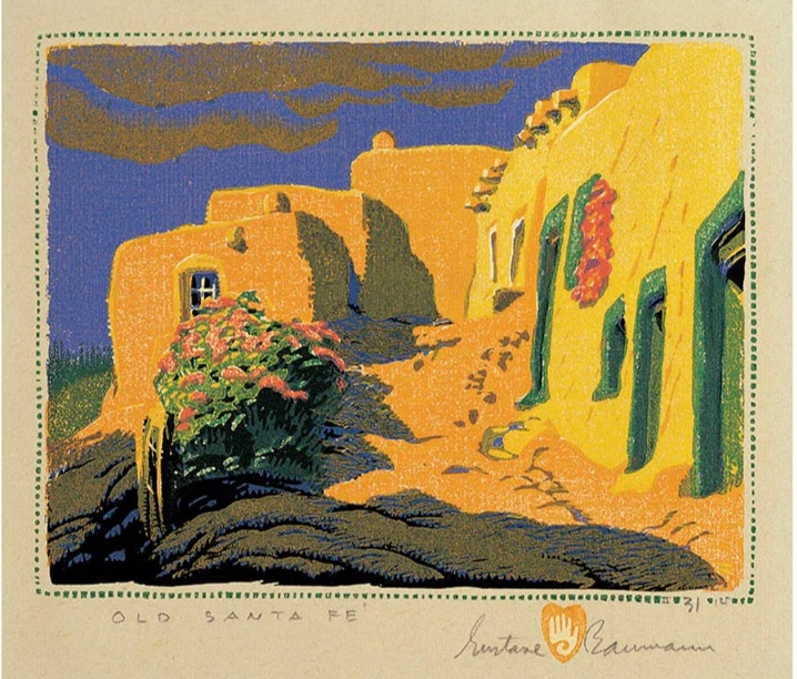 Old Santa Fe, Gustave Baumann, 1925