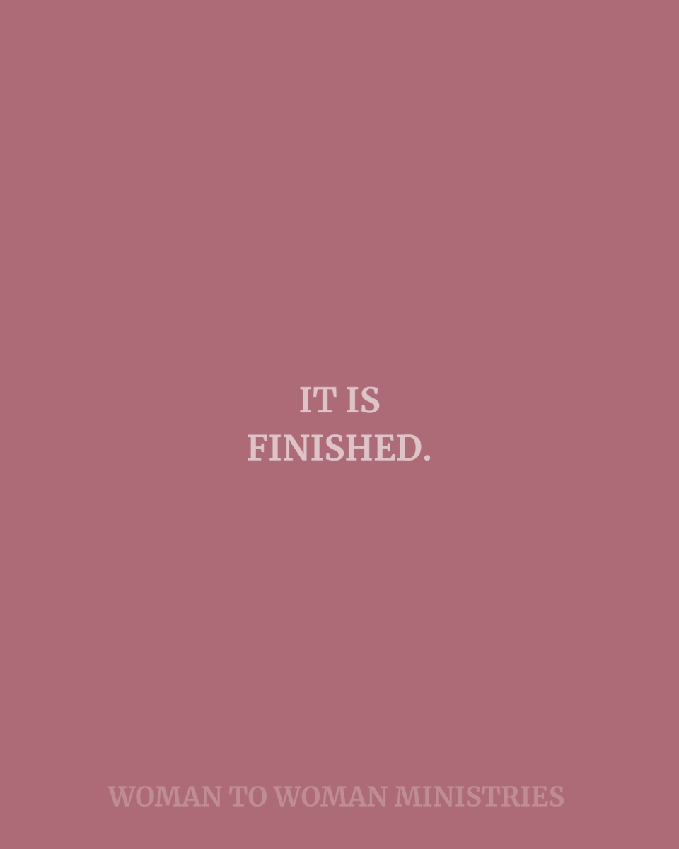 When Jesus had received the sour wine, He said, “It is finished.” Then bowing His head, He gave up His spirit. John 19:30