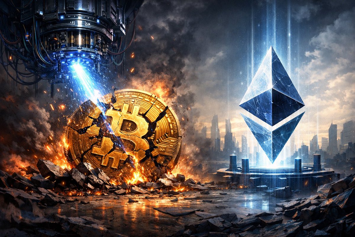 Interestingly, by 2028-2029 it might be possible to hack BTC using a quantum computer.

An estimated 6.9M BTC (~32% of supply) sits in wallets with exposed public keys. Ethereum has an active post-quantum roadmap. Bitcoin has no coordinated migration plan.

#bitcoin #ethereum